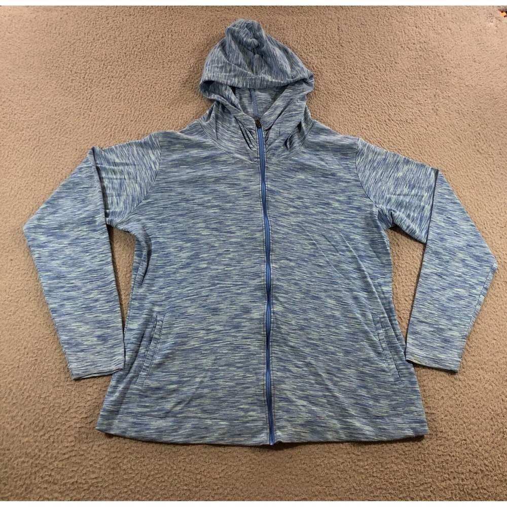 Columbia Full Zip Shacket Women's XL Blue Thin